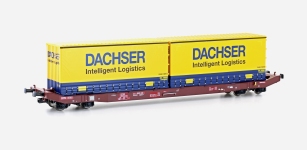 Mehano 28409 - H0 - Containertragwagen Dachser, DB Cargo, Ep. VI